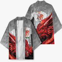 Wales Cardiff Capital Kimono Welsh Red Dragon Castell Caerdydd - Wonder Print Shop