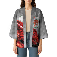 Wales Cardiff Capital Kimono Welsh Red Dragon Castell Caerdydd - Wonder Print Shop