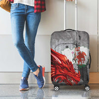 Wales Cardiff Capital Luggage Cover Welsh Red Dragon Castell Caerdydd - Wonder Print Shop