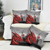 Wales Cardiff Capital Pillow Cover Welsh Red Dragon Castell Caerdydd - Wonder Print Shop