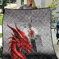 Wales Cardiff Capital Quilt Welsh Red Dragon Castell Caerdydd - Wonder Print Shop