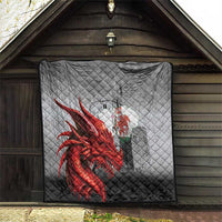 Wales Cardiff Capital Quilt Welsh Red Dragon Castell Caerdydd - Wonder Print Shop