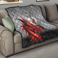 Wales Cardiff Capital Quilt Welsh Red Dragon Castell Caerdydd - Wonder Print Shop