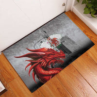 Wales Cardiff Capital Rubber Doormat Welsh Red Dragon Castell Caerdydd - Wonder Print Shop