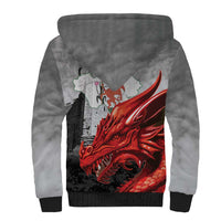 Wales Cardiff Capital Sherpa Hoodie Welsh Red Dragon Castell Caerdydd - Wonder Print Shop