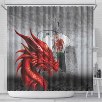 Wales Cardiff Capital Shower Curtain Welsh Red Dragon Castell Caerdydd - Wonder Print Shop