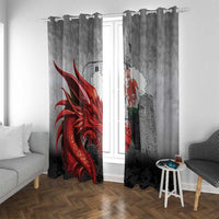 Wales Cardiff Capital Window Curtain Welsh Red Dragon Castell Caerdydd - Wonder Print Shop