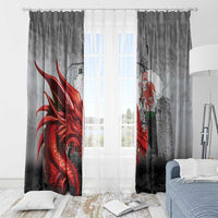 Wales Cardiff Capital Window Curtain Welsh Red Dragon Castell Caerdydd - Wonder Print Shop