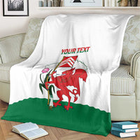 Personalised Wales Cardiff Capital Blanket Welsh Dragon Glamorgan Flag Style - Wonder Print Shop