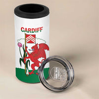Personalised Wales Cardiff Capital 4 in 1 Can Cooler Tumbler Welsh Dragon Glamorgan Flag Style - Wonder Print Shop