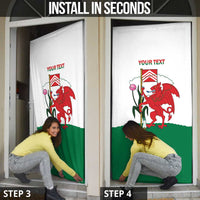 Personalised Wales Cardiff Capital Door Cover Welsh Dragon Glamorgan Flag Style - Wonder Print Shop