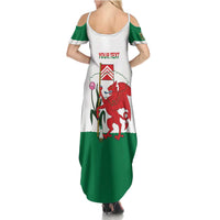 Personalised Wales Cardiff Capital Family Matching Summer Maxi Dress and Hawaiian Shirt Welsh Dragon Glamorgan Flag Style - Wonder Print Shop