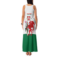 Personalised Wales Cardiff Capital Family Matching Tank Maxi Dress and Hawaiian Shirt Welsh Dragon Glamorgan Flag Style - Wonder Print Shop
