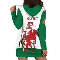 Personalised Wales Cardiff Capital Hoodie Dress Welsh Dragon Glamorgan Flag Style - Wonder Print Shop
