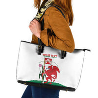 Personalised Wales Cardiff Capital Leather Tote Bag Welsh Dragon Glamorgan Flag Style - Wonder Print Shop