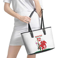 Personalised Wales Cardiff Capital Leather Tote Bag Welsh Dragon Glamorgan Flag Style - Wonder Print Shop