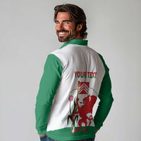 Personalised Wales Cardiff Capital Long Sleeve Polo Shirt Welsh Dragon Glamorgan Flag Style - Wonder Print Shop