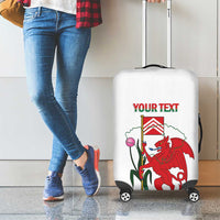 Personalised Wales Cardiff Capital Luggage Cover Welsh Dragon Glamorgan Flag Style - Wonder Print Shop
