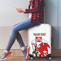 Personalised Wales Cardiff Capital Luggage Cover Welsh Dragon Glamorgan Flag Style - Wonder Print Shop