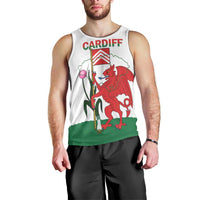 Personalised Wales Cardiff Capital Men Tank Top Welsh Dragon Glamorgan Flag Style - Wonder Print Shop