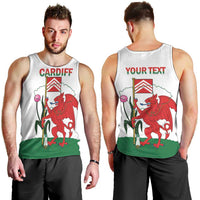 Personalised Wales Cardiff Capital Men Tank Top Welsh Dragon Glamorgan Flag Style - Wonder Print Shop