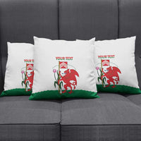 Personalised Wales Cardiff Capital Pillow Cover Welsh Dragon Glamorgan Flag Style - Wonder Print Shop