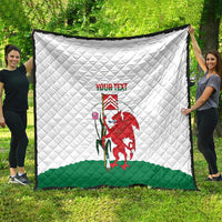 Personalised Wales Cardiff Capital Quilt Welsh Dragon Glamorgan Flag Style - Wonder Print Shop