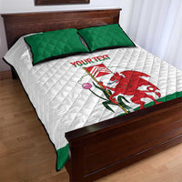 Personalised Wales Cardiff Capital Quilt Bed Set Welsh Dragon Glamorgan Flag Style - Wonder Print Shop