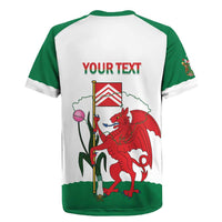 Personalised Wales Cardiff Capital Rugby Jersey Welsh Dragon Glamorgan Flag Style - Wonder Print Shop