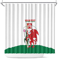 Personalised Wales Cardiff Capital Shower Curtain Welsh Dragon Glamorgan Flag Style - Wonder Print Shop