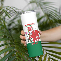 Personalised Wales Cardiff Capital Skinny Tumbler Welsh Dragon Glamorgan Flag Style - Wonder Print Shop