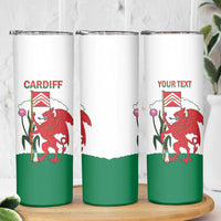 Personalised Wales Cardiff Capital Skinny Tumbler Welsh Dragon Glamorgan Flag Style - Wonder Print Shop