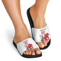 Personalised Wales Cardiff Capital Slide Sandals Welsh Dragon Glamorgan Flag Style - Wonder Print Shop