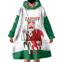 Personalised Wales Cardiff Capital Wearable Blanket Hoodie Welsh Dragon Glamorgan Flag Style - Wonder Print Shop