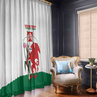 Personalised Wales Cardiff Capital Window Curtain Welsh Dragon Glamorgan Flag Style - Wonder Print Shop
