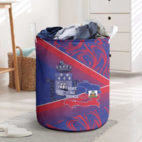 Port-au-Prince Afro-Haitians Laundry Basket Ayiti Map Pòtoprens Flag Color - Wonder Print Shop