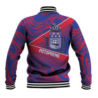Port-au-Prince Afro-Haitians Baseball Jacket Ayiti Map Pòtoprens Flag Color - Wonder Print Shop