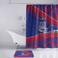 Port-au-Prince Afro-Haitians Bathroom Set Ayiti Map Pòtoprens Flag Color - Wonder Print Shop