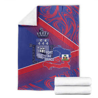 Port-au-Prince Afro-Haitians Blanket Ayiti Map Pòtoprens Flag Color - Wonder Print Shop