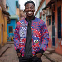 Port-au-Prince Afro-Haitians Bomber Jacket Ayiti Map Pòtoprens Flag Color - Wonder Print Shop