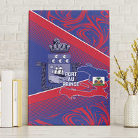 Port-au-Prince Afro-Haitians Canvas Wall Art Ayiti Map Pòtoprens Flag Color - Wonder Print Shop
