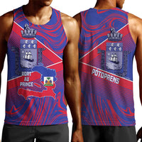 Port-au-Prince Afro-Haitians Men Tank Top Ayiti Map Pòtoprens Flag Color - Wonder Print Shop