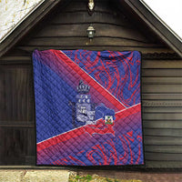Port-au-Prince Afro-Haitians Quilt Ayiti Map Pòtoprens Flag Color - Wonder Print Shop