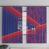 Port-au-Prince Afro-Haitians Window Curtain Ayiti Map Pòtoprens Flag Color - Wonder Print Shop