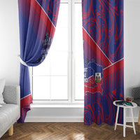 Port-au-Prince Afro-Haitians Window Curtain Ayiti Map Pòtoprens Flag Color - Wonder Print Shop