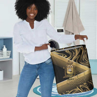 Port-au-Prince Afro-Haitians Laundry Basket Ayiti Map Pòtoprens Gold Color - Wonder Print Shop