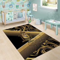 Port-au-Prince Afro-Haitians Area Rug Ayiti Map Pòtoprens Gold Color - Wonder Print Shop