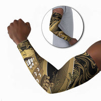 Port-au-Prince Afro-Haitians Arm Sleeves Ayiti Map Pòtoprens Gold Color - Wonder Print Shop