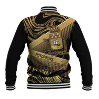Port-au-Prince Afro-Haitians Baseball Jacket Ayiti Map Pòtoprens Gold Color - Wonder Print Shop
