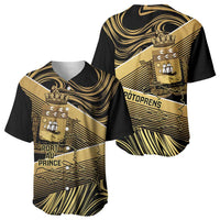 Port-au-Prince Afro-Haitians Baseball Jersey Ayiti Map Pòtoprens Gold Color LT14